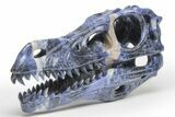 Carved Sodalite Dinosaur Skull - Roar! #218506-4